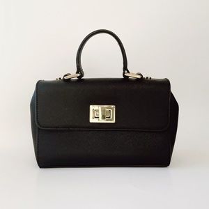 Calvin Klein Black Leather Mini Handbag